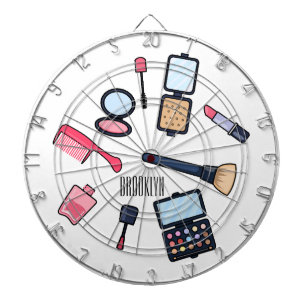Cosmetics / make-up cartoon illustration dartboard
