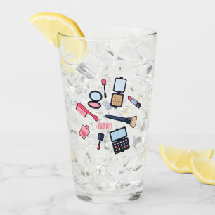 Cosmetics / make-up cartoon illustration glass