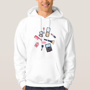 Cosmetics / make-up cartoon illustration hoodie