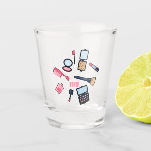 Cosmetics / make-up cartoon illustration shot glass
