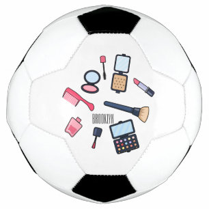 Cosmetics / make-up cartoon illustration soccer ball