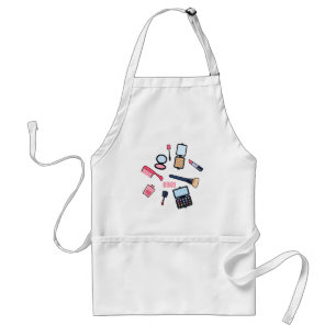 Cosmetics / make-up cartoon illustration standard apron