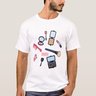 Cosmetics / make-up cartoon illustration T-Shirt