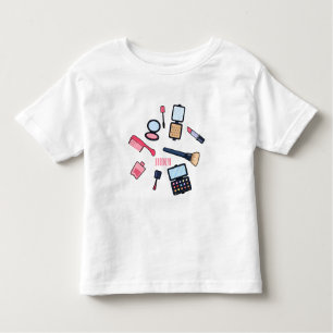 Cosmetics / make-up cartoon illustration toddler T-Shirt