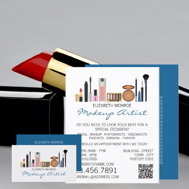 Cosmetics Selection, Makeup Artist Advertising Flyer (Creator Uploaded)