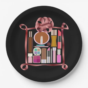 Cosmetics set paper plate