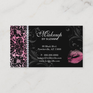Cosmetologist Business Card Floral Pink