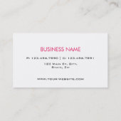 Cosmetologist Cosmetology Make-Up Artist Elegant Business Card (Back)
