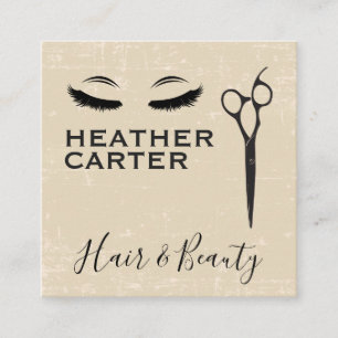Cosmetologist Eyelash Salon Shears Appointment Card