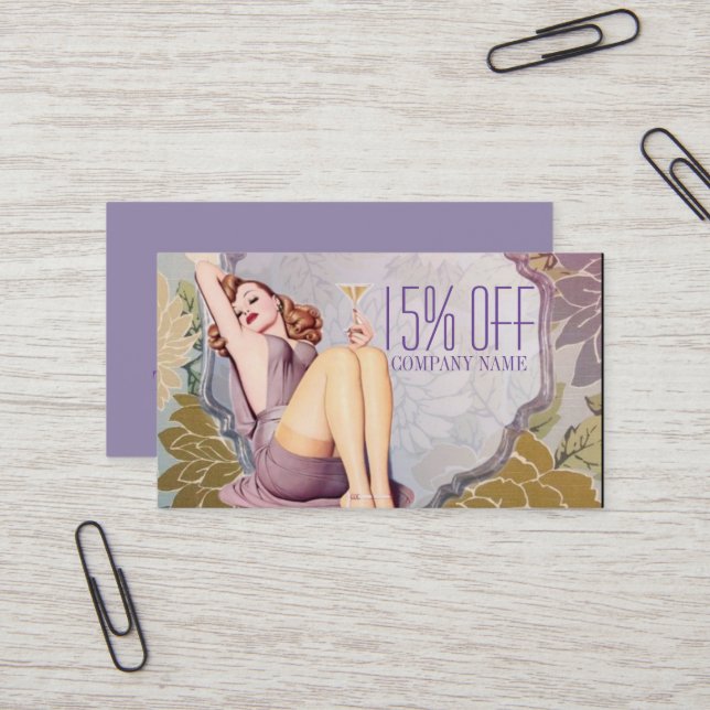 Cosmetologist Hair makeup artist SPA Salon Business Card (Front/Back In Situ)