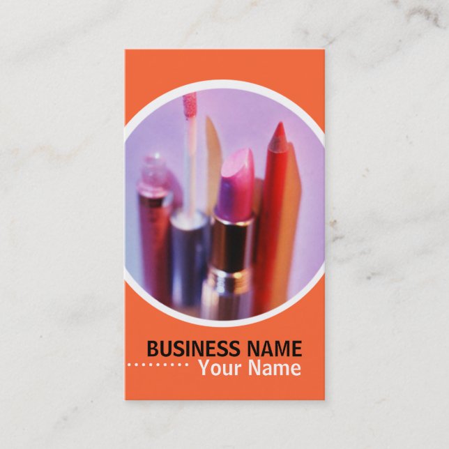 Cosmetologist or Makeup Artist Business Cards (Front)