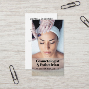 Cosmetologist Photo QR Code Business Card
