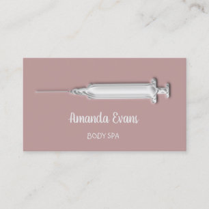Cosmetologist Syringe Botox Injections SPA Grey Appointment Card