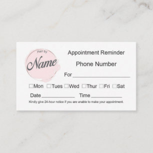 Cosmetology Appointment Cards
