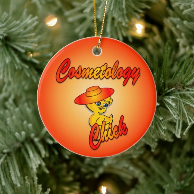 Cosmetology Chick #5 Ceramic Tree Decoration (Tree)