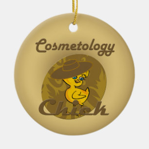 Cosmetology Chick #6 Ceramic Tree Decoration