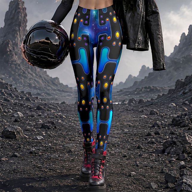 Cosmic 80s Synth Android Robot Space Robot Leggings (Creator Uploaded)