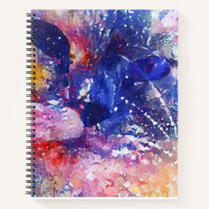 Cosmic Abstract Cat Dreamscape Notebook