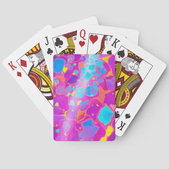 Cosmic Abstract Colorful Modern  Playing Cards (Back)