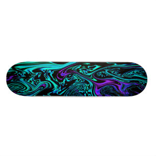 Cosmic Abstract Digital Fractal Skateboard