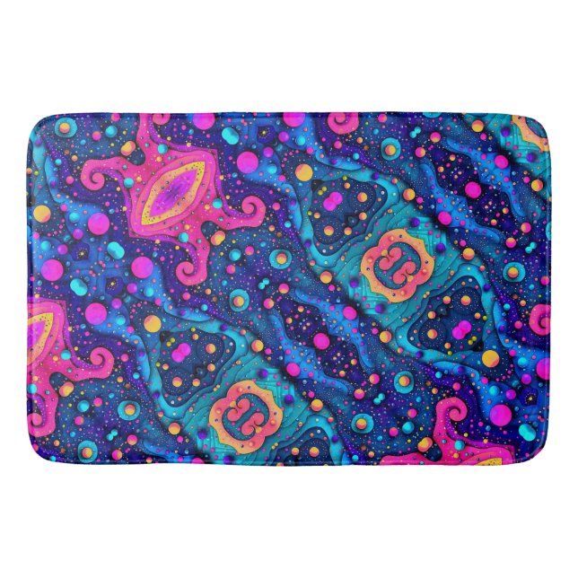 Cosmic Abstract Pattern Blanket Bath Mat (Front)