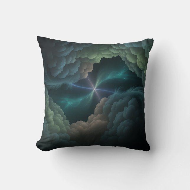 Cosmic Abstract Throw Pillow (Front)