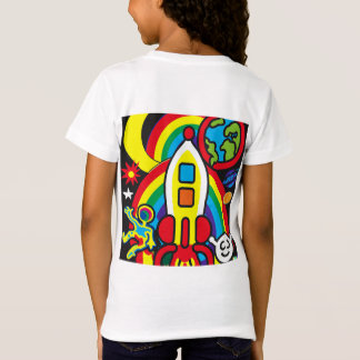 Cosmic Adventure: Rainbow Rocket Launch T-Shirt