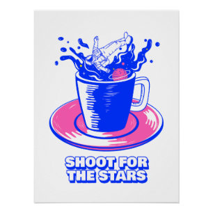 Cosmic Adventure Space Art   Astronaut Brew Poster