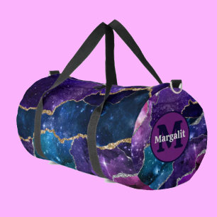 Cosmic Agate Rainbow Holographic Large Duffel Bag