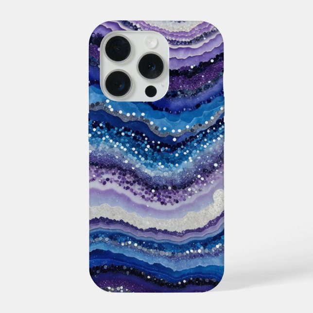 Cosmic Agate Waves iPhone Case (Back)