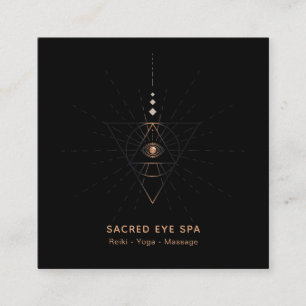 *~* Cosmic Alchemy Shaman Sacred Third Eye Square Business Card