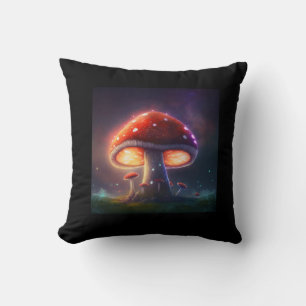 Cosmic Amanita Muscaria Throw Pillow