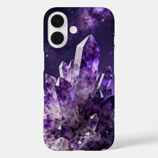 Cosmic Amethyst Crystal Cluster Case-Mate iPhone Case (Back)