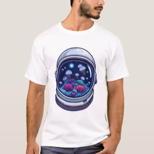 Cosmic Aquarium Astronaut Helmet T-Shirt – Surre