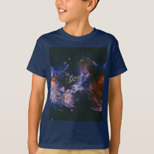 Cosmic Art Kid's Short Sleeve Blue T-Shirt