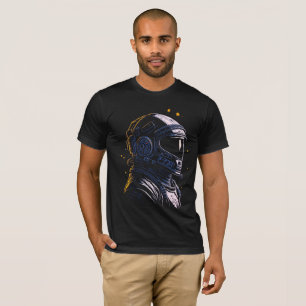 Cosmic Astronaut Helmet Retro Sci-Fi T-Shirt