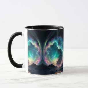 Cosmic Aurora Borealis Portal Galaxy Fantasy Coffe Mug