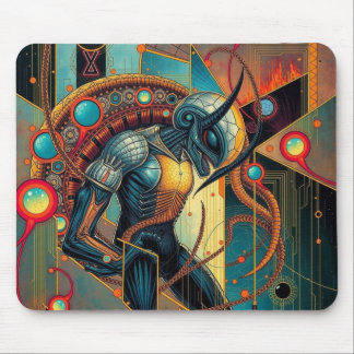 Cosmic Avenger with a Horn Mouse Pad