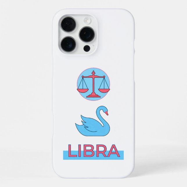 Cosmic Balance Line Art Celestial Swan iPhone Case (Back)
