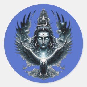 Cosmic Balance: Shiva & the Eagle Crypt Classic Round Sticker
