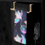 Cosmic Balloons | Blue Purple Moon Stars Planets Tea Towel<br><div class="desc">The Sky is the Limit! Trendy abstract seamless background pattern of sun, moon, stars, and planets balloons in gorgeous shades of blues and purples with hints of pink colours perfect for any event or everyday to add a pop of colour and personal style. Also transferable to school/office supplies or decor...</div>