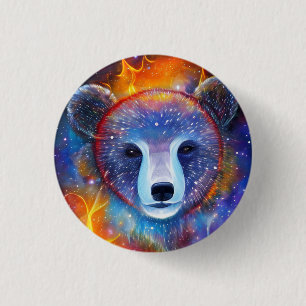 Cosmic Bear 3 Cm Round Badge