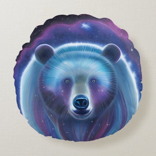 Cosmic Bear Round Cushion (Front)