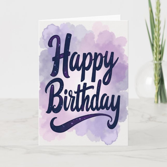 Cosmic Birthday Script Card (Front)
