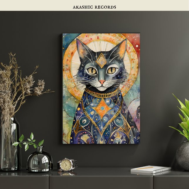 Cosmic Black Cat Art Celestial Cat Magic Spirit    Poster (Creator Uploaded)