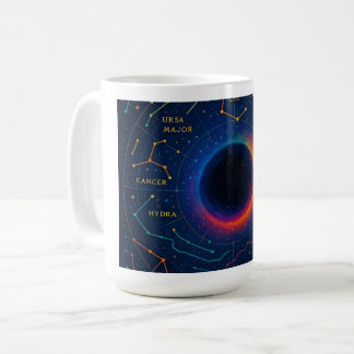 Cosmic Black Hole & Constellations Art - Celestial Coffee Mug