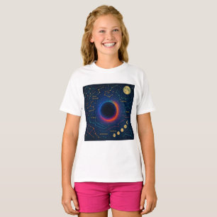 Cosmic Black Hole & Constellations Art - Celestial T-Shirt
