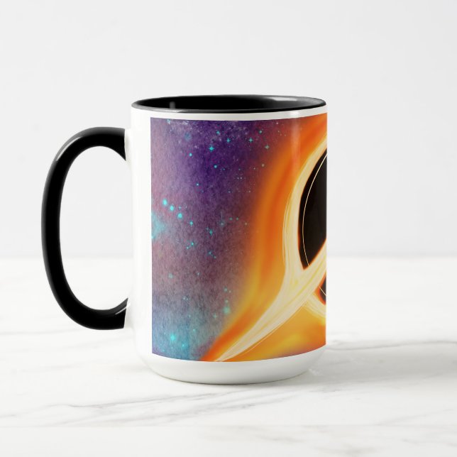 Cosmic Black Hole Galaxy Coffee Mug (Left)