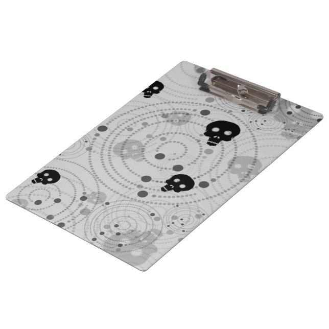 Cosmic Black Skull Pattern Clipboard (Angled)