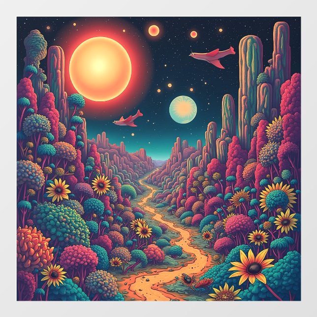 Cosmic Bloom: A Surreal Journey Through Nature and (Sheet)